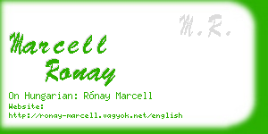 marcell ronay business card
